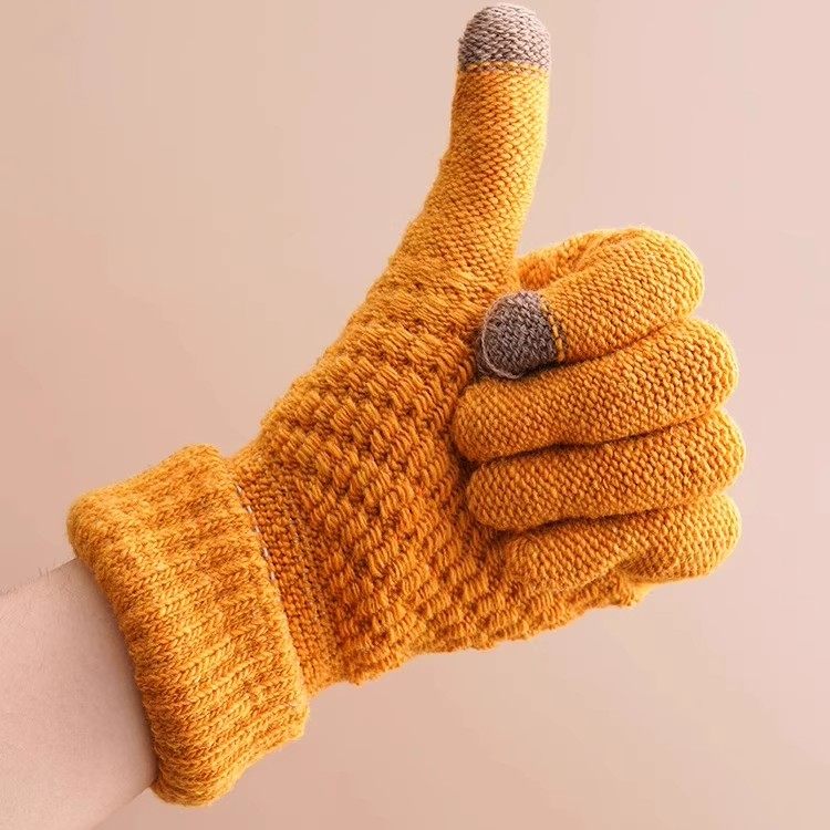新款触屏手套男女士秋冬季加绒加厚保暖防寒户外骑行毛线针织手套,淘宝优惠券,粉丝福利购,淘宝优惠卷