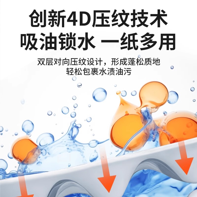 丝飘厨房用纸擦拭油污用纸抹布加厚手纸悬挂式清洁纸巾厨房纸巾