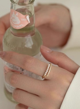 2025新款简约冷淡风珍珠戒指