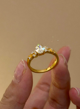 2025新款闪钻气质鸽子蛋戒指