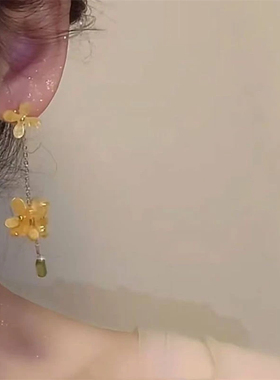 「人闲桂花落」垂感桂花流苏耳环