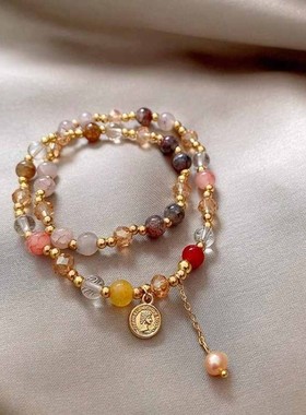 小众设计感双层串珠手链手串