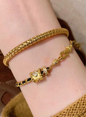 2026新款小香风编织四叶草手链