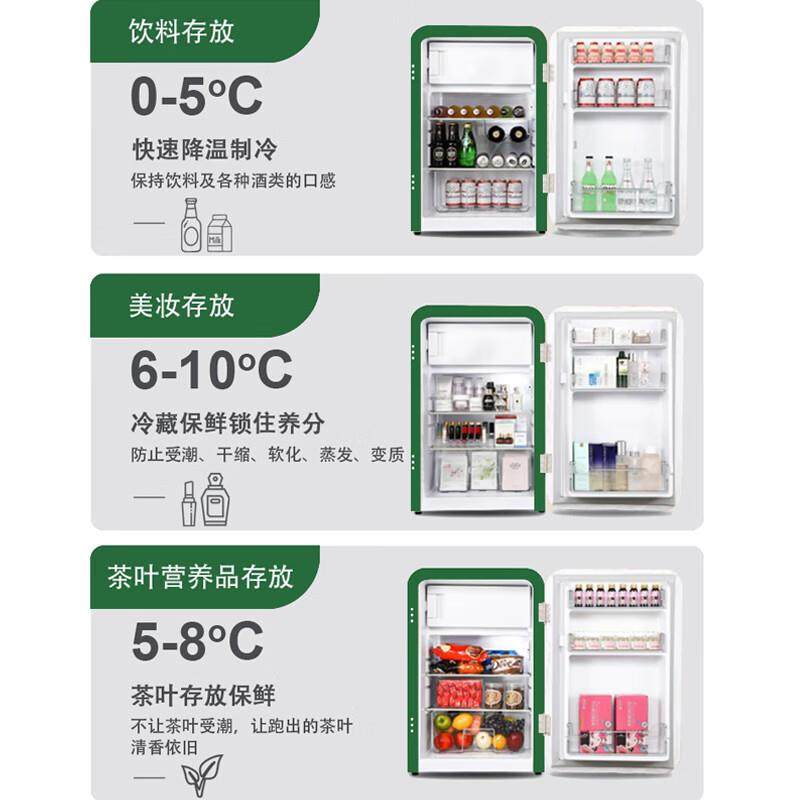 欧式复古冰箱节能家用办公室小冰箱冷冻冷藏饮料水果保鲜母乳冰箱,淘宝优惠券,粉丝福利购,淘宝优惠卷