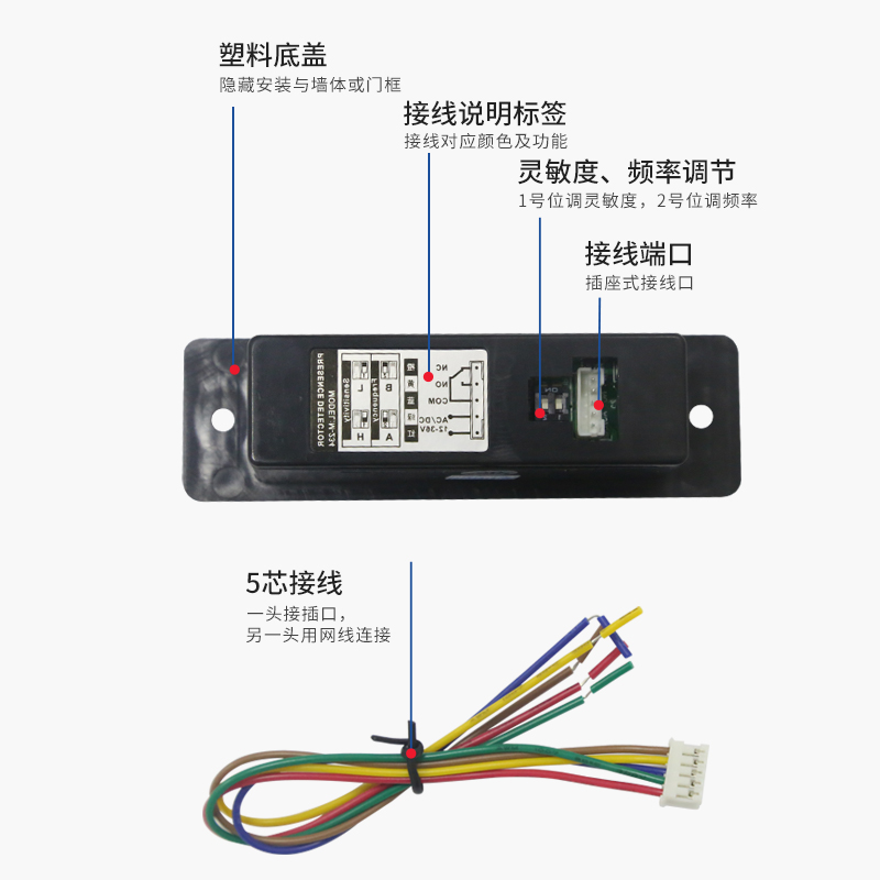 侧面防夹探头234自动门电动门感应门门禁侧面防夹探头感应器 - 图2