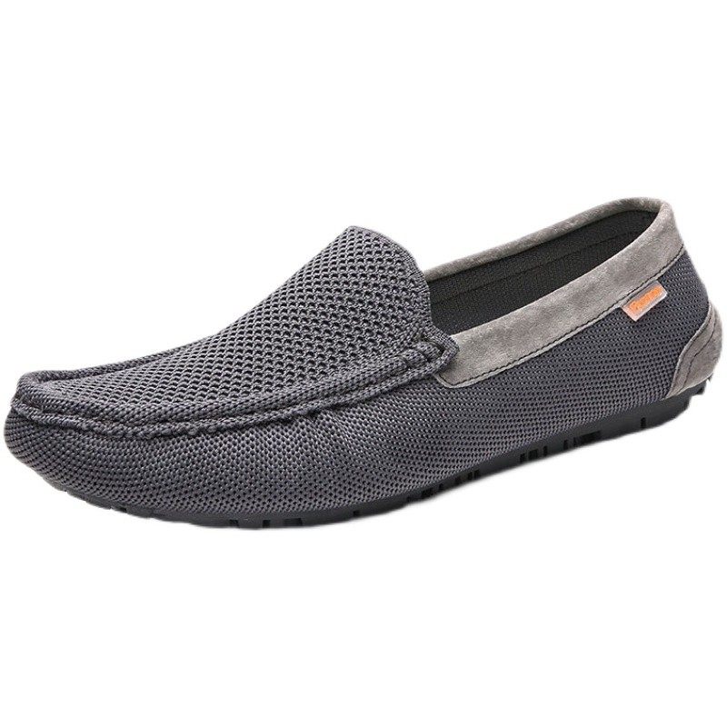 网鞋夏季镂空韩版百搭豆豆鞋男透气潮流懒人一脚蹬软底休闲网布鞋,淘宝优惠券,粉丝福利购,淘宝优惠卷