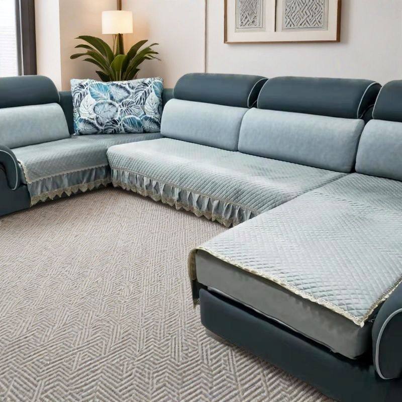 u型凹形4米大沙发坐垫套装加厚加绒沙发防滑垫子坐垫靠背扶手组,淘宝优惠券,粉丝福利购,淘宝优惠卷