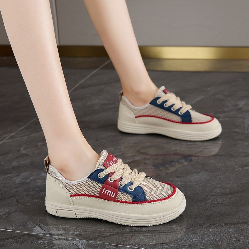 踩屎感网面透气镂空运动鞋女2025新款夏季百搭不累脚孕妇休闲板鞋,淘宝优惠券,粉丝福利购,淘宝优惠卷