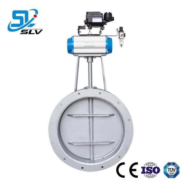 Manufacturer custom smoke exhaust fire valve, circular pneumatic air valve, non-standard pneumatic flange ventilation butterfly valve produced according to the diagram