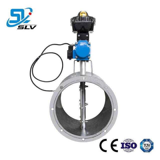 Manufacturer custom smoke exhaust fire valve, circular pneumatic air valve, non-standard pneumatic flange ventilation butterfly valve produced according to the diagram