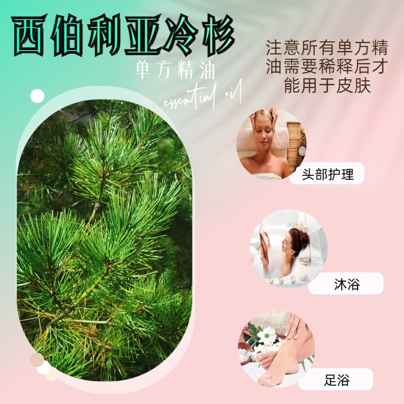 纯植物精油西伯利亚冷杉精油30ml白冷杉精油单方按摩香薰舒缓肌肤