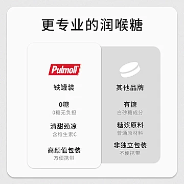 德国进口！pulmoll无糖润喉糖维生素C薄荷糖[5元优惠券]-寻折猪