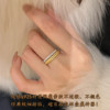 Modern Sacred Jewelry S925 sterling silver half plain half row diamond ring