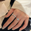 Modern Sacred Jewelry S925 Silver Aquamarine Diamond Ring