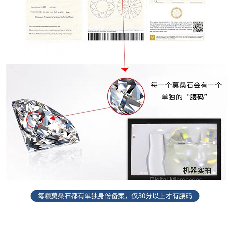 摩登圣饰S925纯银六爪莫桑钻戒女轻奢小众设计感高级感婚戒指礼物