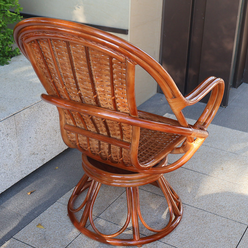 天然真藤椅三件套田园风家用高背护腰全藤转椅阳台小桌椅转椅茶几,淘宝优惠券,粉丝福利购,淘宝优惠卷