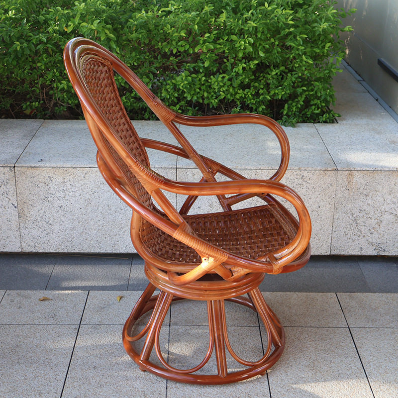 天然真藤椅三件套田园风家用高背护腰全藤转椅阳台小桌椅转椅茶几,淘宝优惠券,粉丝福利购,淘宝优惠卷