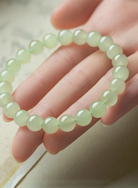 天然和田玉手串女款玉石籽料手链