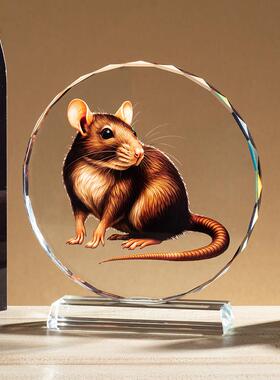 马到成功水晶摆件轻奢高档中式生肖桌面家居装饰乔迁送礼物工艺品