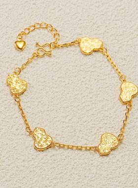 金包银碎冰冰葫芦手链女2025新款足金包银手饰款式不掉色生日礼物