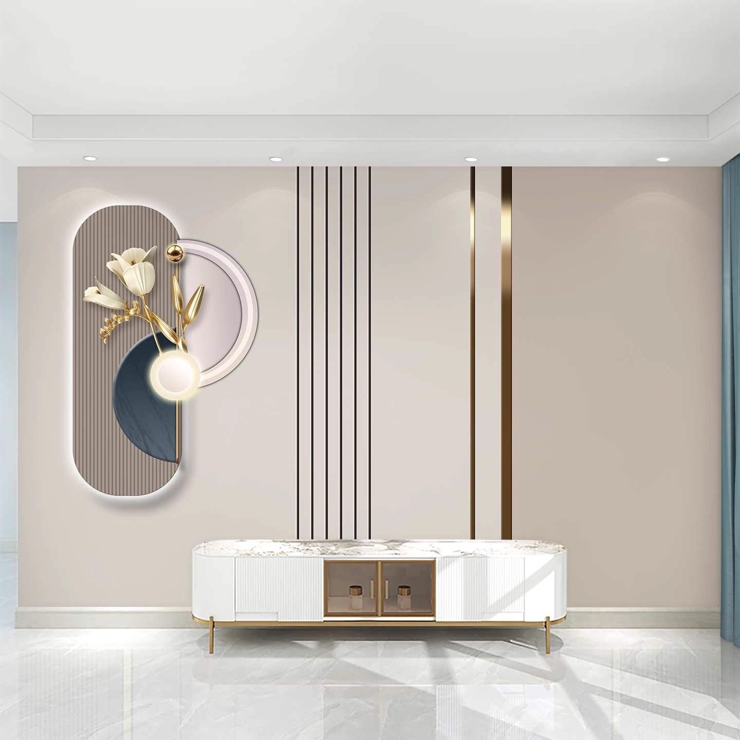 现代轻奢电视背景墙壁画简约大气壁布定制立体壁纸8D客厅影视墙布,淘宝优惠券,粉丝福利购,淘宝优惠卷