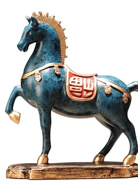 玄关工艺品马摆件客厅房间办公室桌装饰摆设新店公司乔迁开业礼品