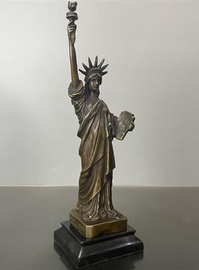 铜雕塑自由女神铜像摆件家居装饰创意礼品客厅玄关书房办公室摆设