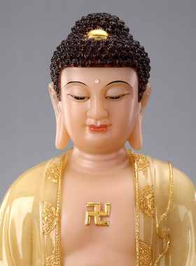 汉白玉释迦牟尼佛佛佛像家用供奉三宝佛阿弥陀佛药师佛神像摆件客