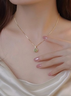 999纯银福袋和田玉项链女吊坠轻奢小众2025新款母亲节送妈妈礼物