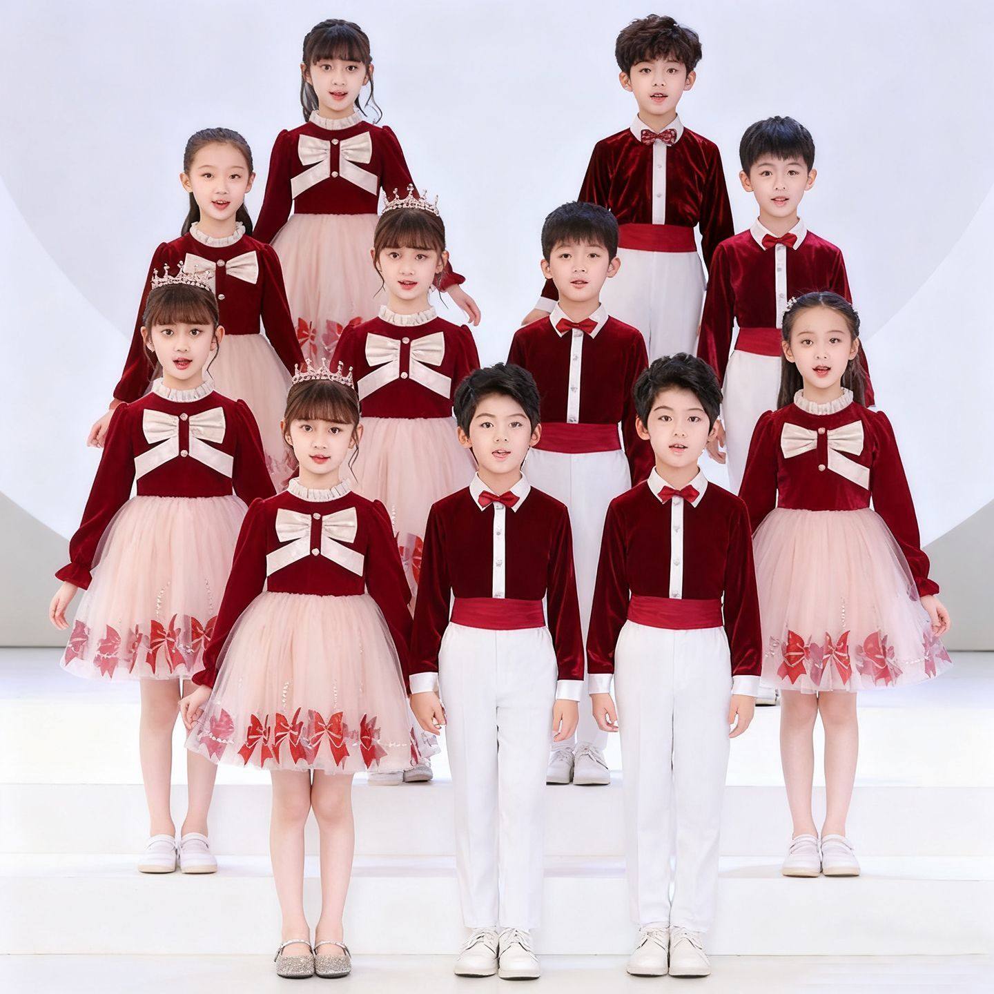 元旦儿童演出服合唱小学生表演服男女童舞蹈诗歌朗诵亮片新款长袖,淘宝优惠券,粉丝福利购,淘宝优惠卷