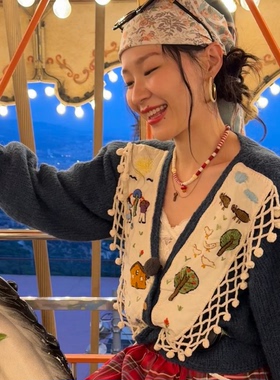 地球超新鲜金靖同款项链红白色系蘑菇吊坠可爱串珠项链百搭锁骨链