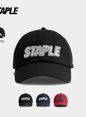 STAPLE学院风斜纹布棒球帽