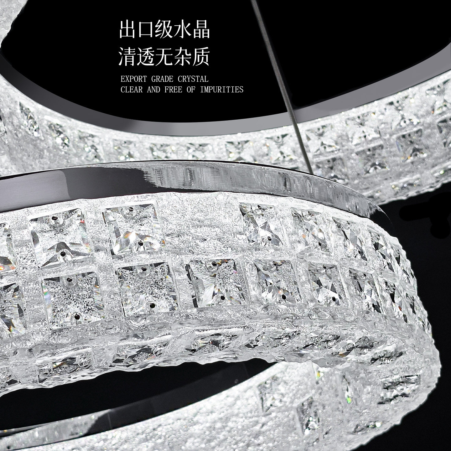 Italian light luxury living room chandelier crystal lamp