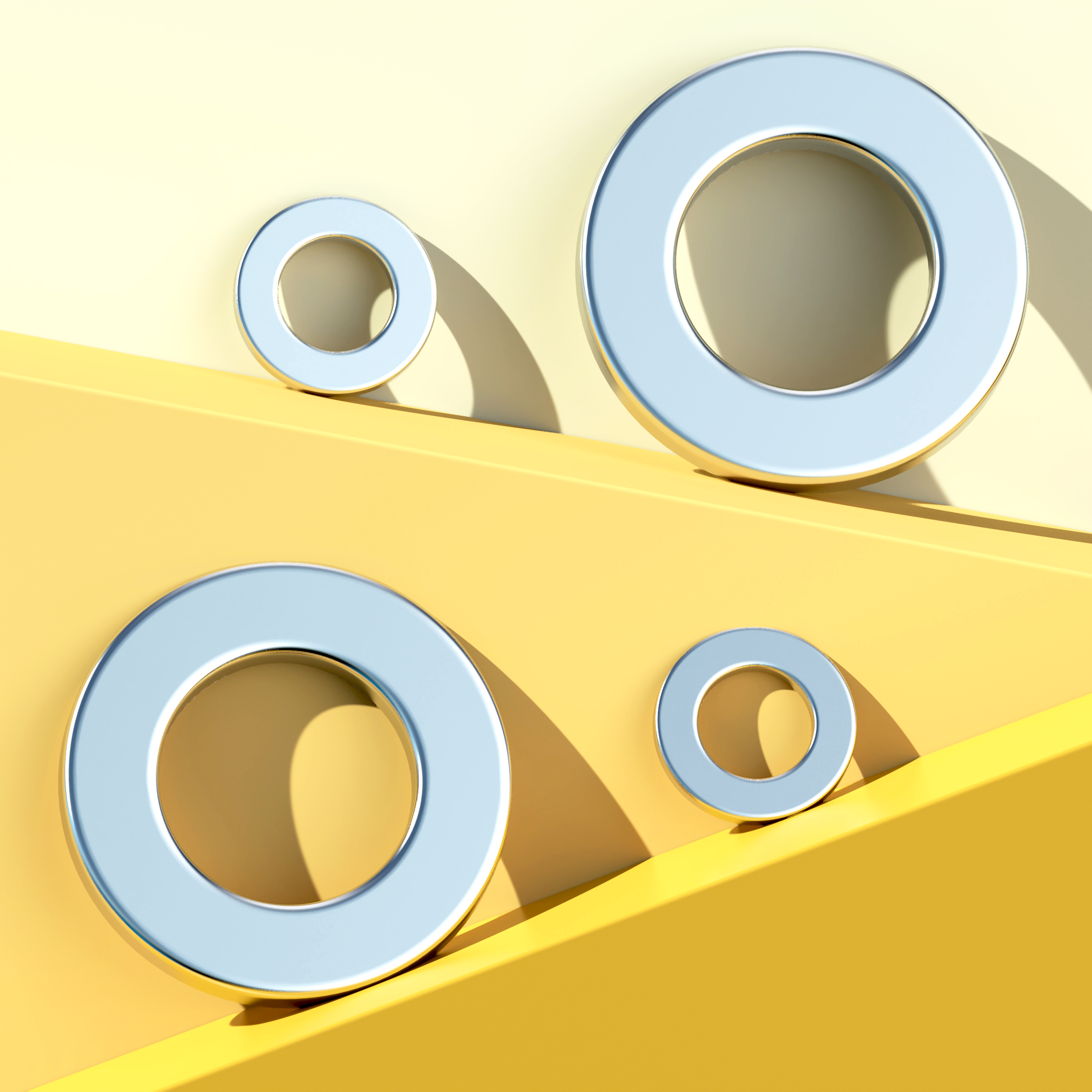 100HV200HV300HV镀锌平垫片DIN125圆形垫圈M3M4M5M6-M48 GB/T97.1 - 图1