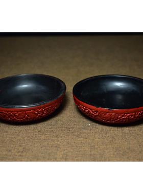 古玩杂项收藏民俗老物件漆器印尼首饰盒特色雕漆民间工艺八宝吉祥