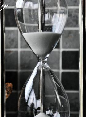 月光金属沙漏30分钟计时器创意摆件家居装饰品书房桌面工艺礼品摆