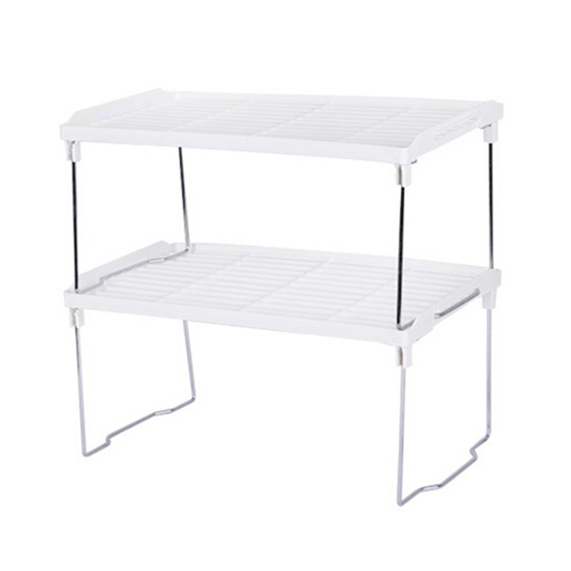 可折叠桌面置物架分层小型架子厨房杂物整理落地收纳架衣柜隔层架 - 图1