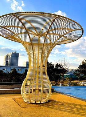 锈钢雕园塑定制33322厂家创意房地产摆件大型户外林异形美金不属