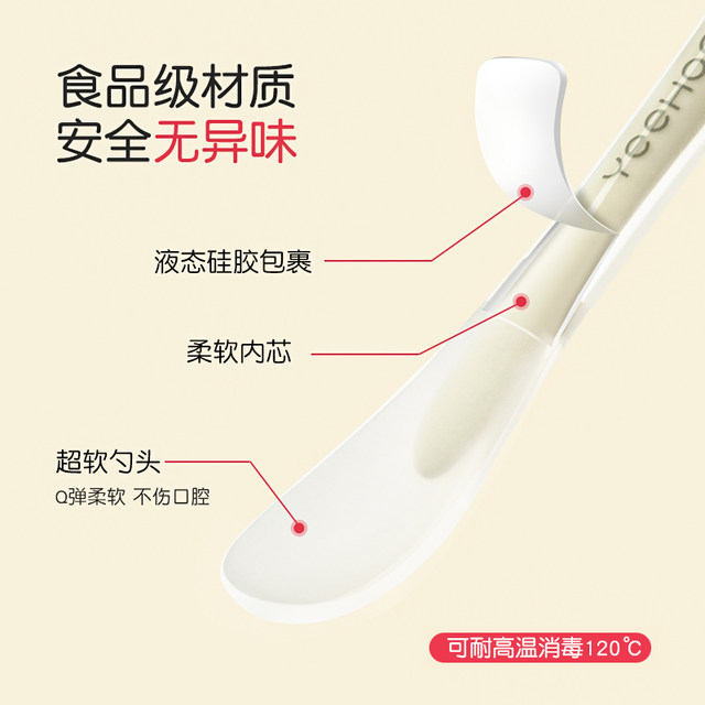 British Newborn Baby Silicone Spoon Special Water Feeding Silicone Soft Spoon Feeding Rice Noodles Rice Paste