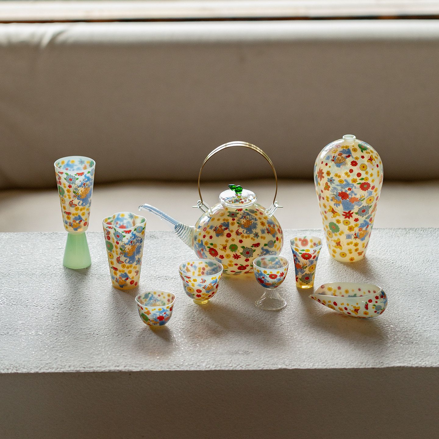 里作冰玉繁花日式茶杯家用耐热玻璃品茗杯女士个人专用主人杯单杯,淘宝优惠券,粉丝福利购,淘宝优惠卷