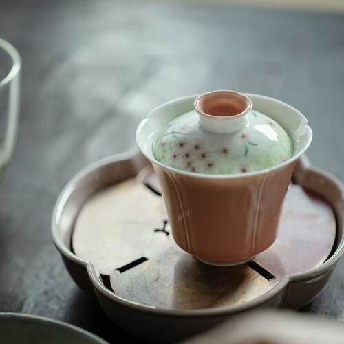里作福利清仓功夫茶具粉彩手绘干泡盘盖碗茶壶茶杯壶承手工主人杯 - 图1