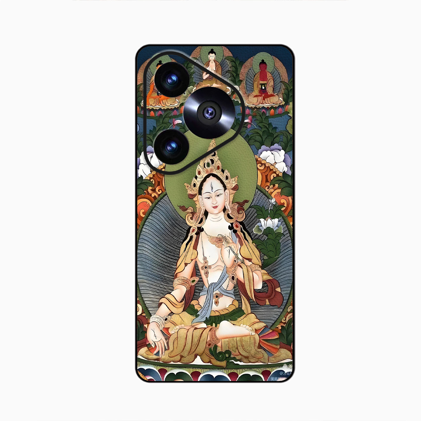 立体浮雕白母度适用华为pura80ultra手机壳pura70pro新款P60唐卡P50pro民族风nova14pro荣耀magic70pro保护套 - 图3