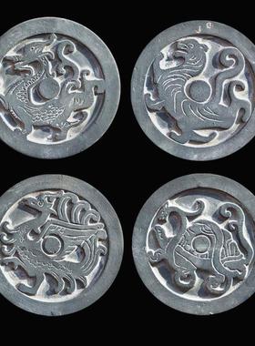 仿古瓦当 四方神青龙白虎朱雀 拓片模具装饰摆件陶器古玩古典墙饰