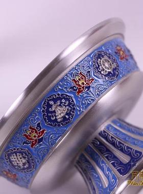 锡护杯八吉祥八吉祥八吉祥物供水酒饰供应杯银质不变色纯锡不生锈