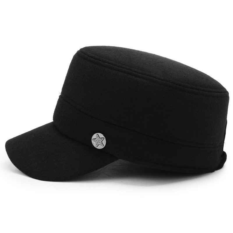 中老年帽子男士冬天爸爸平顶帽护耳老人帽秋冬季保暖爷爷老头棉帽 - 图3