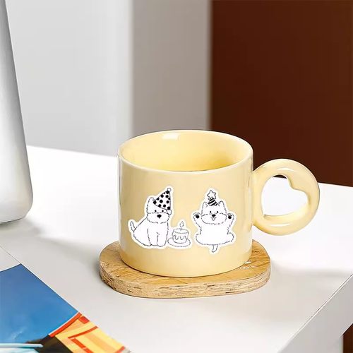 【大图释官方授权】卡通黑白高地小狗贴纸简笔画可爱呆萌装饰贴画小图案diy防水手帐行李箱电脑手机水杯贴画 - 图1