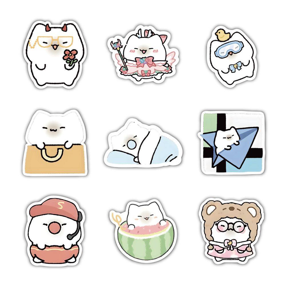 60张sukl表情包贴纸卡通Q版卡通可爱装饰手机壳电脑桌面防水贴画,淘宝优惠券,粉丝福利购,淘宝优惠卷