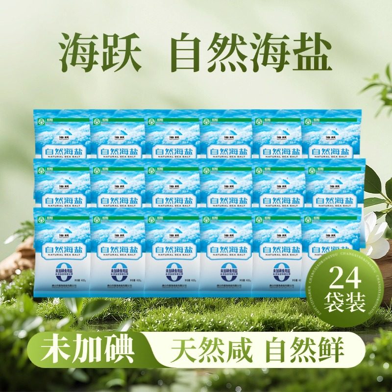 海跃自然海盐400g未加碘海盐无抗结剂食用盐
