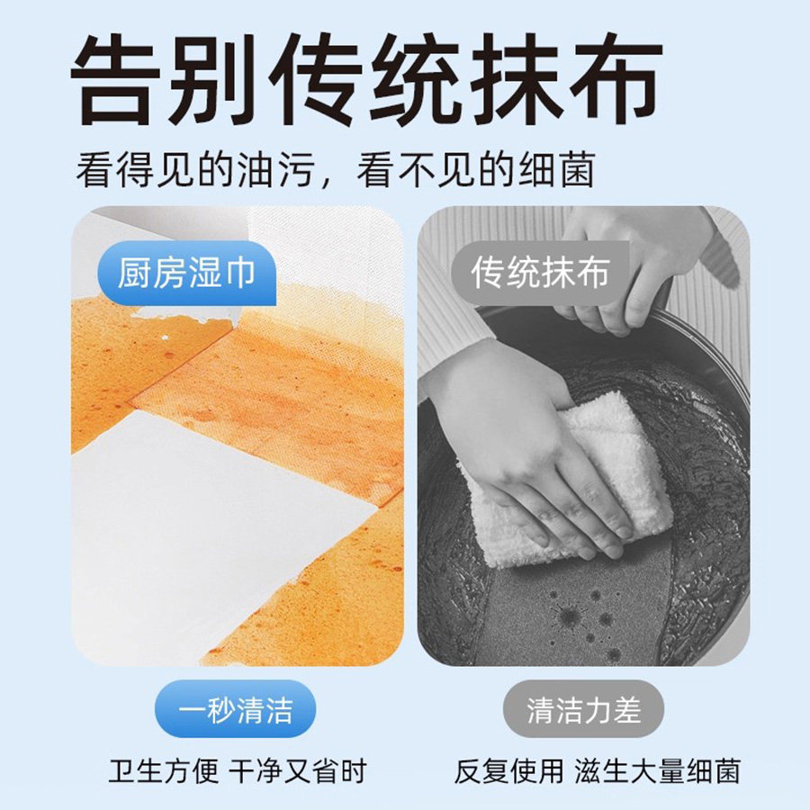 厨房清洁湿巾家用湿巾一次性厨房专用纸巾干湿懒人抹布两用去油污,淘宝优惠券,粉丝福利购,淘宝优惠卷