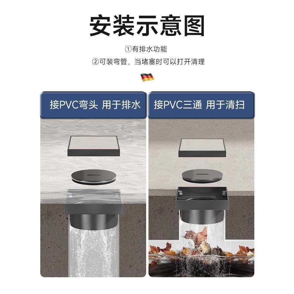加厚304不锈钢隐形清洁出口地漏50/75/110大管径地板密封检查口插,淘宝优惠券,粉丝福利购,淘宝优惠卷